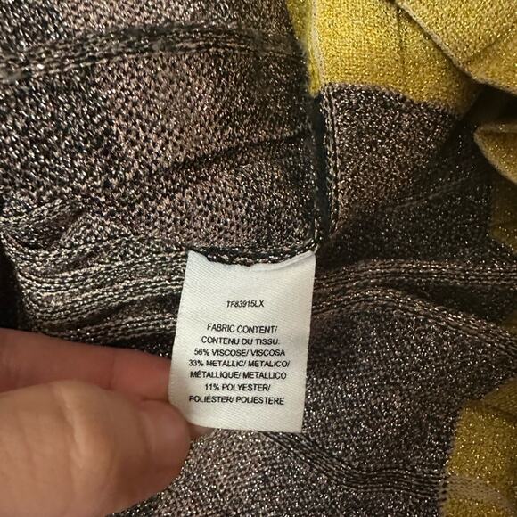 Derek Lam 10 Crosby Pleated Lurex Metallic Skirt Size Small Pleated Midi $495 - Picture 12 of 13